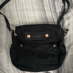 Marc Jacobs Black Crossbody Bag with Gold Details